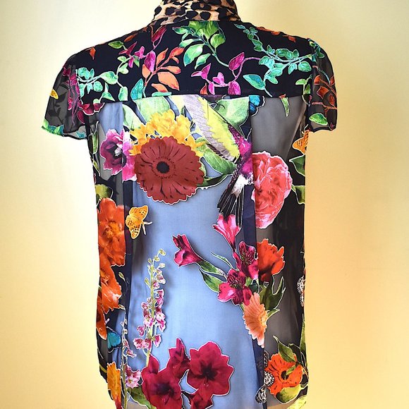 Alice + Olivia Jeannie Bow Cap Sleeve Butterfly - Picture 8 of 11